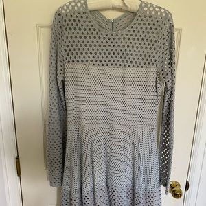BCBG Maxazria Baby Blue long sleeve mini dress